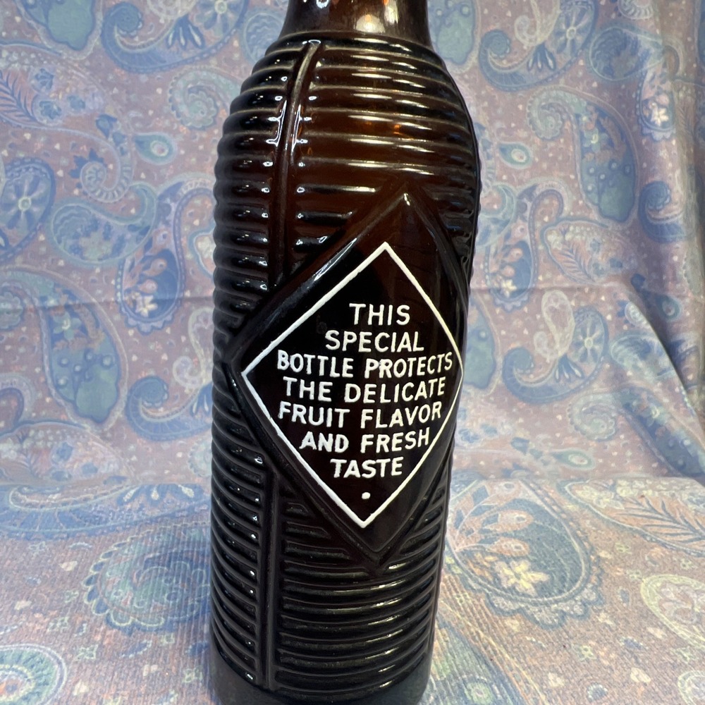 Vintage orange crush Ribbed Beehive Amber glass bottle 7oz 1970's - Picture 6 of 10